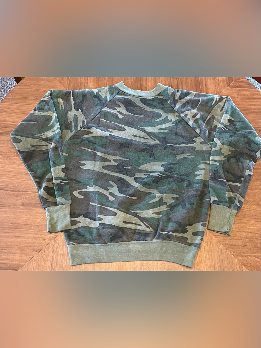 Vintage Healthknit Camouflage Raglan Crewneck Sweatshirt